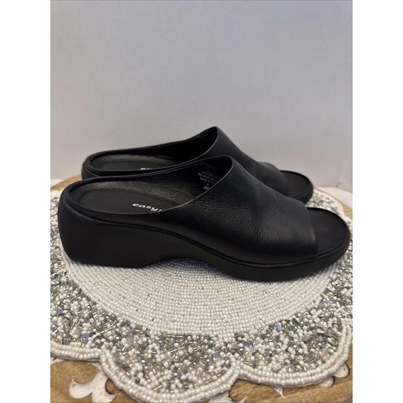 Women’s Easy Spirit Alonso Black Leather Slip On Shoes Size 8 M - Picture 5 of 8